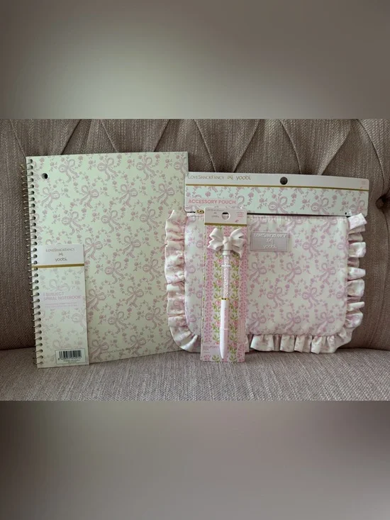 New Loveshackfancy for Target Bow Coquette stationary set