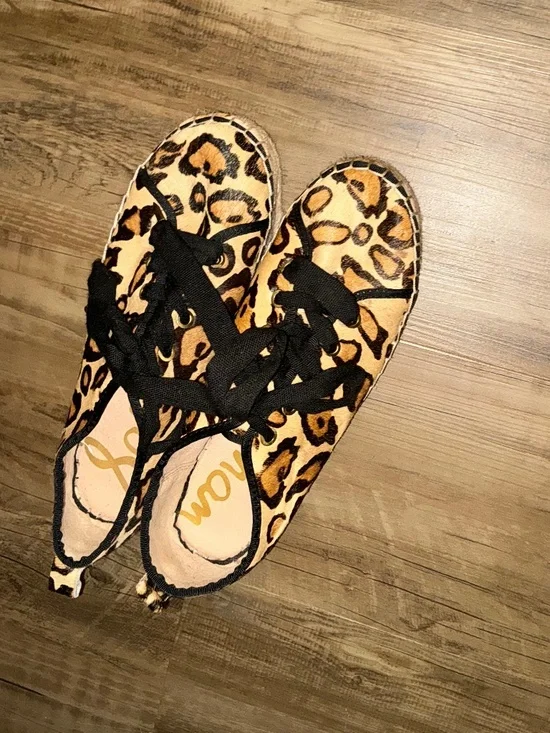 Sam Edelman Celina Platform Espadrille leopard/cheetah print, size 8 1/2