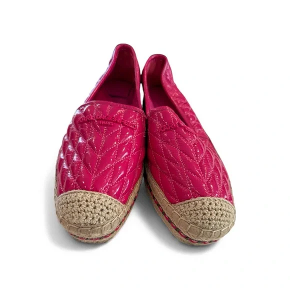 Karl Lagerfeld Pink Quilted Espadrille Flats