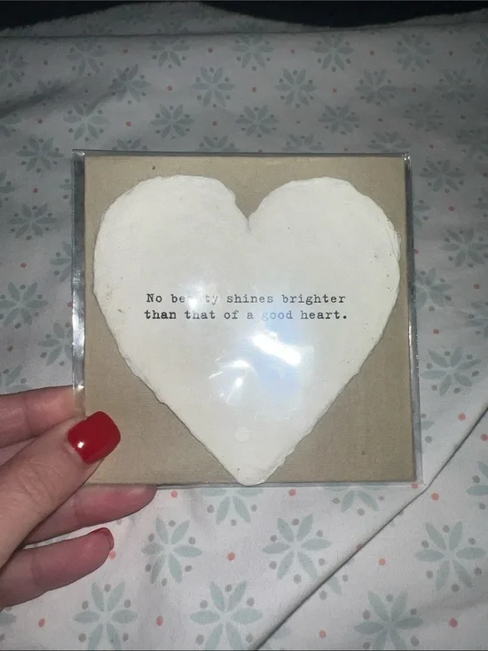 White Heart with Inspirational Quote