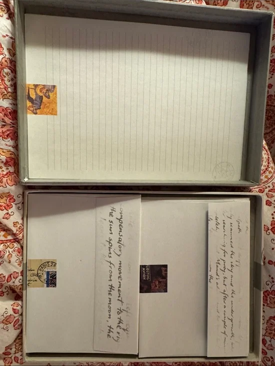 Nick Bantock stationary Box Set with Lined Note Paper and Envelopes
