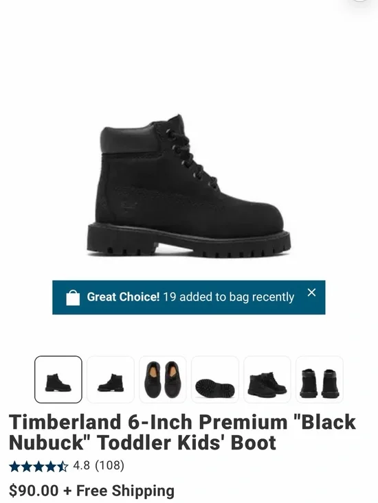 Timberland Kids Dark Green Lace-Up Suede Boots