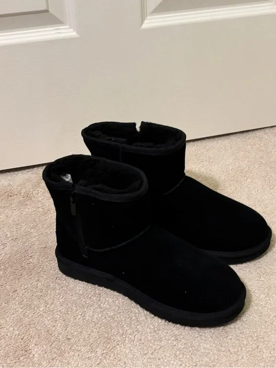 Koolaburra Black Koola Mini Ankle Boots