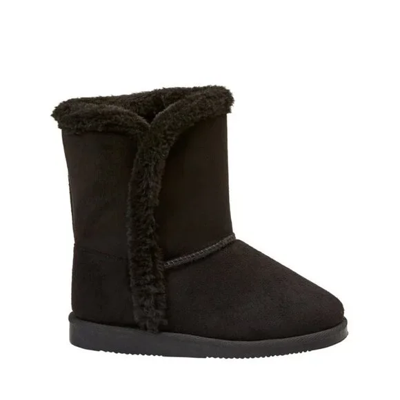 New Fabkids‎ Tulip Hem Fuzzy Boot in Black Size 5