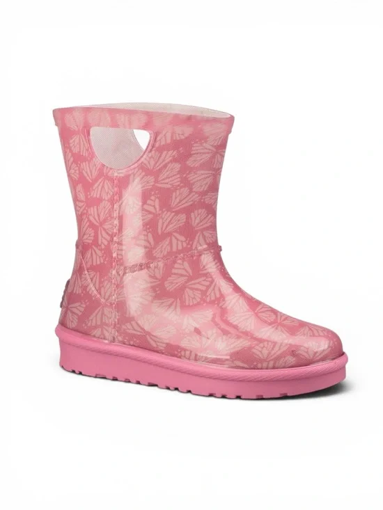 UGG Rahjee Butterflies Waterproof Rain Boots Pink Toddler Girls Size 6