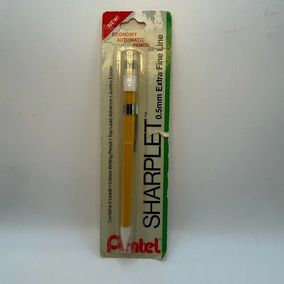 Pentel Sharplet Mechanical Pencil 0.5mm Yellow Vintage P15BP New Extra Fine Line