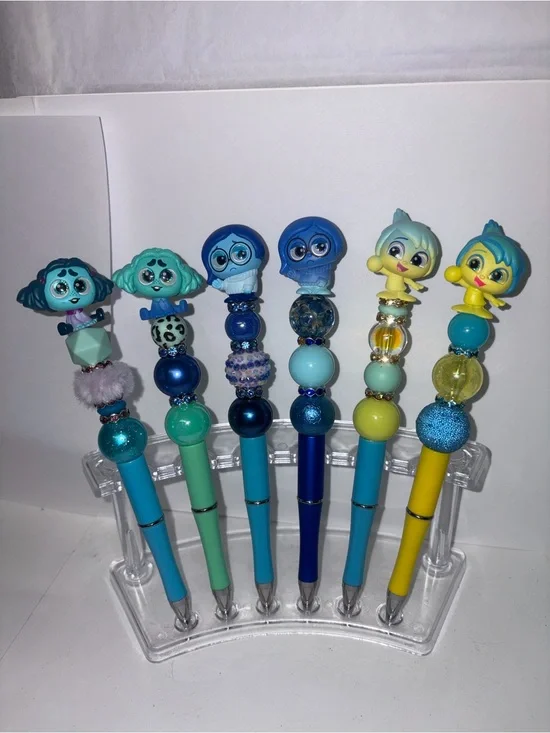 Inside out character beaded pens