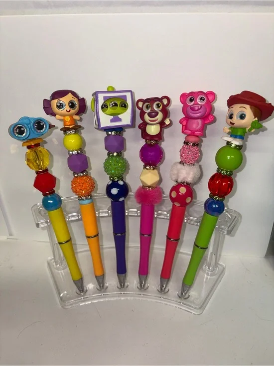 Toy Story character beaded pens