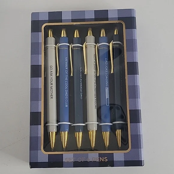 🌸James Burke Collection Pens, Pack of 6, New-in-Box