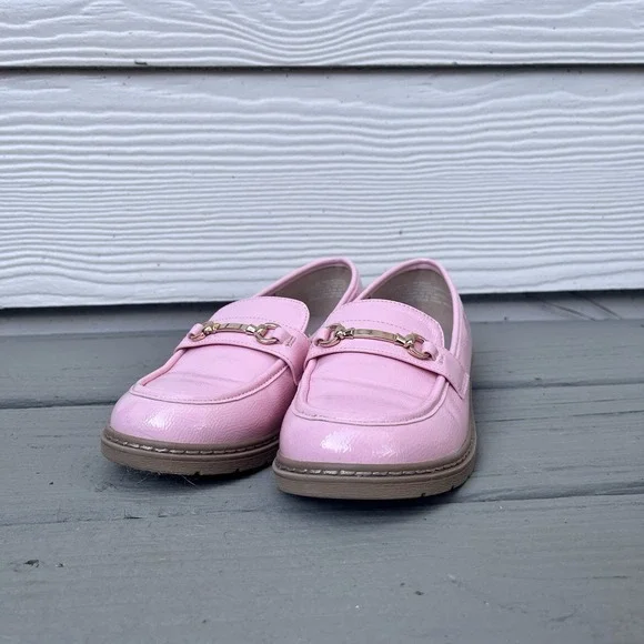 Gymboree Pink‎ Faux Patent Loafers Classroom Cutie Girls Size 2