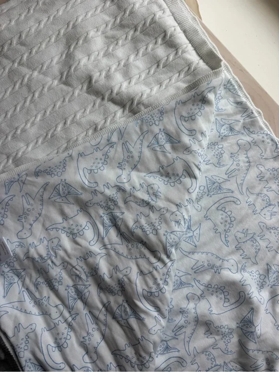 Gymboree Blue Dinosaur Print Baby Blanket - Unbranded