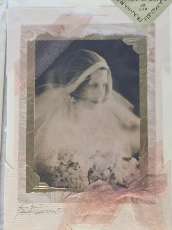 Vintage Bridal Portrait Art Card Lot Of 4