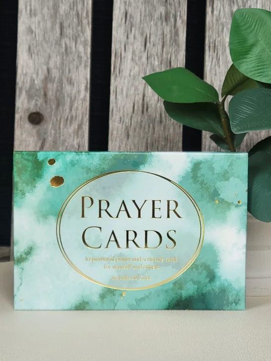 Prayer Cards Deck - Green Inspirational Scripture Cards
