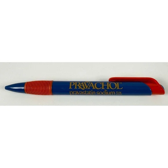 Pravachol Pravastatin Blue Red Pharma Promo Pen Drug Rep Advertising