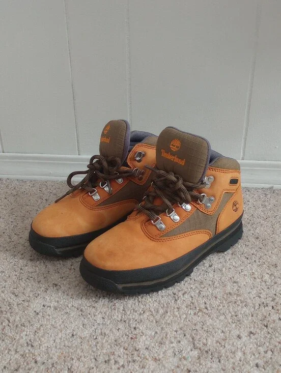 Timberland Orange Boots Boys Size 5