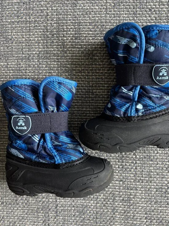 Kamik Snowybug Toddler Faux Fur Lined Pull-On Velcro Boots | Sz 8