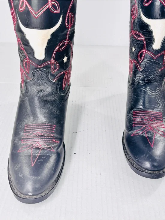 Justin Black - Size 4 Kid boots