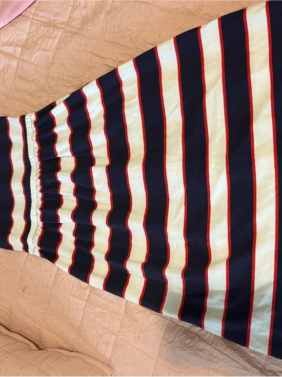 Gymboree Navy, White & Red Striped Casual Dress