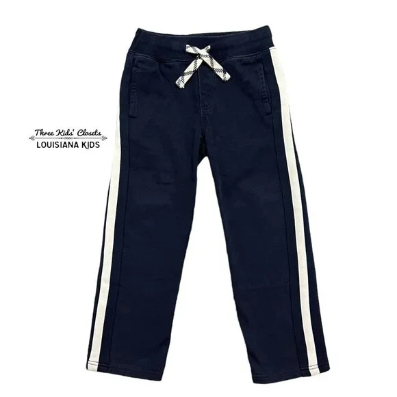 Gymboree Sz S (5-6) Navy & White Stripe Sweatpants