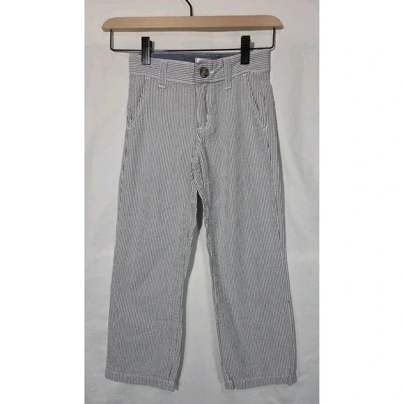 Gymboree Dressed‎ Up Seersucker Pants Boys Size 5 Spring Easter Adjustable Waist