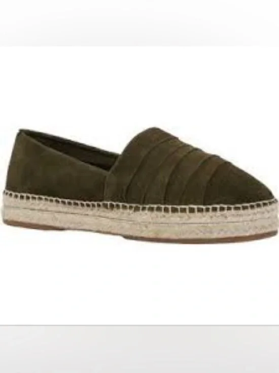 Aldo Olive Green boho Suede Espadrille Flats summer Women’s 8.5 EU 39 vacation