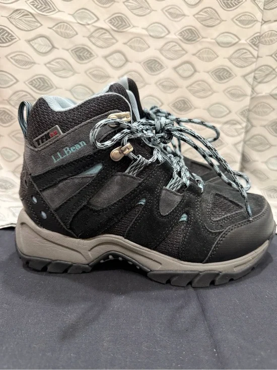 L.L. Bean Kids Black and Gray Trail Boots