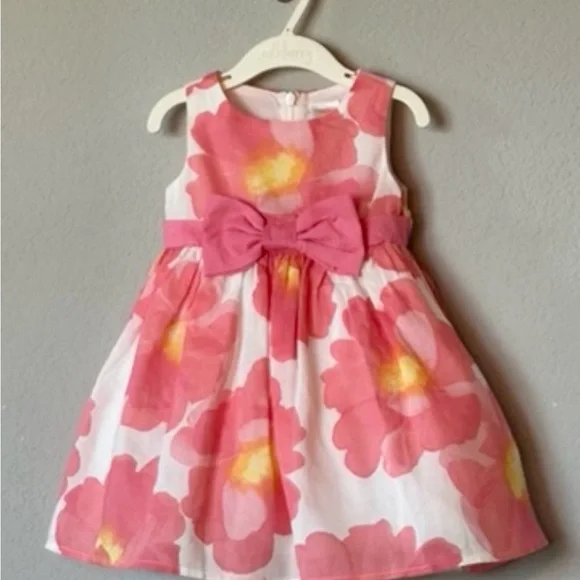 Gymboree NWT Pink Floral Dress & Bloomers 6-12M Easter Wedding Party