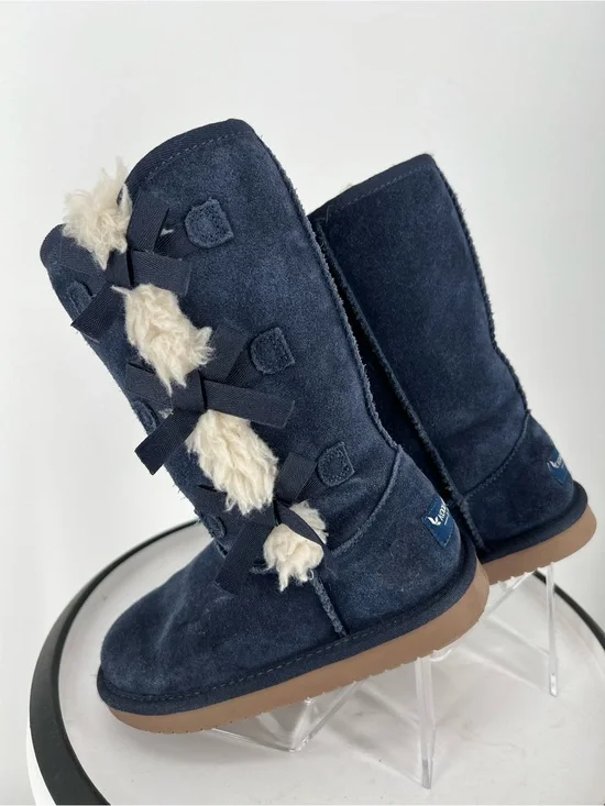 Koolaburra Kids Navy‎ Blue Shearling-Lined Boots