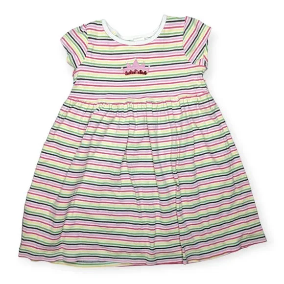 Gymboree Tea for Two Short Sleeved Striped Dress Size 6