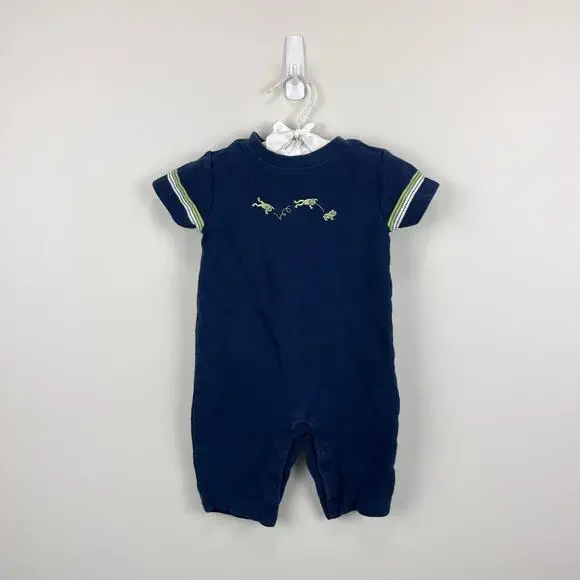 Vintage Y2K Gymboree Frog Shortall Romper 3-6 Months