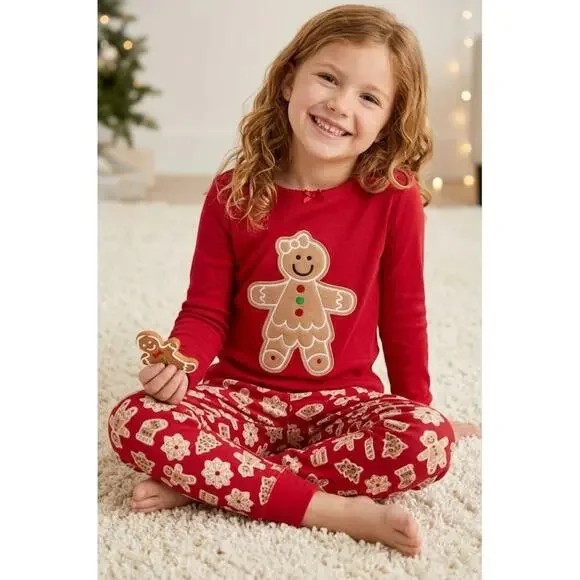 NWT❤️Gymboree Gingerbread Cotton 2-Piece Pajamas sz12