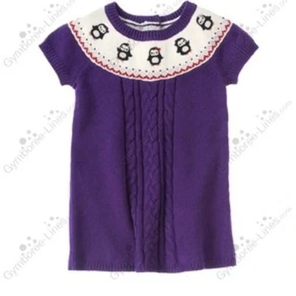 Gymboree Penguin Fair Isle Cable Sweater Dress