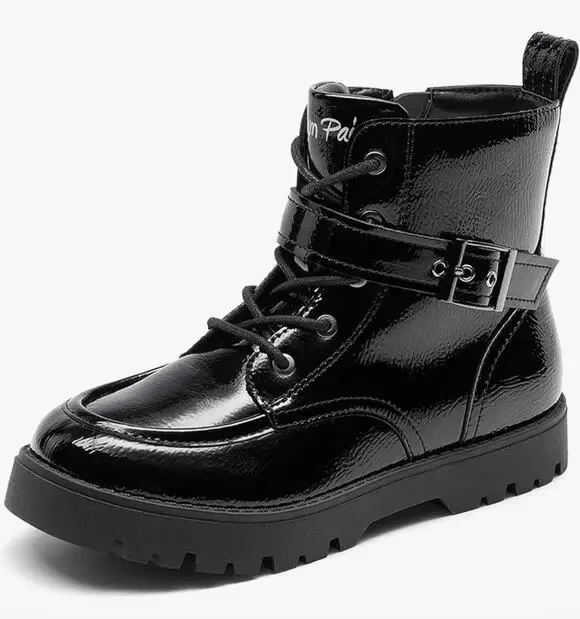 Dream Pairs Kids Combat Boots Size 10 Black Ankle Booties Girls Boys Little Kids