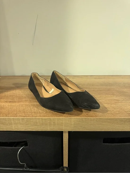Target Black Pointed-Toe Suede Flats