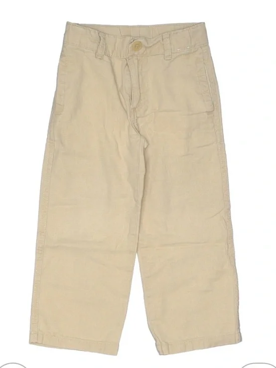 GYMBOREE Boys’ Beige Khaki Chinos Linen & Cotton Fabric