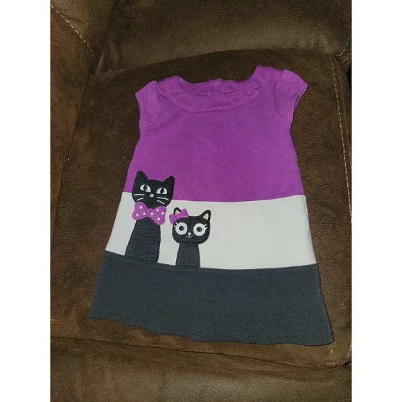 Gymboree purrfectly fabulous‎ black cat dress size 2t