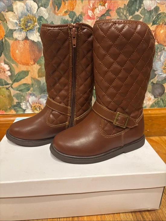 New Carter’s Quilted Brown Mid-Calf Boots
