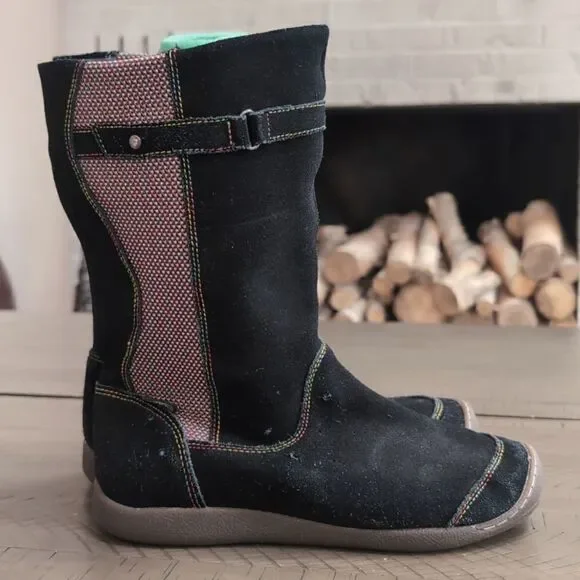 Keen Black Punky Suede Boots Sz 6