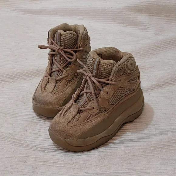 Yeezy Kids Tan High-Top Boots Size 7