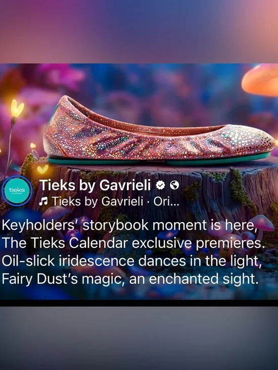 NEW IN BOX:  limited-Edition Tieks Fairy Dust Ballet Flat Sz 8