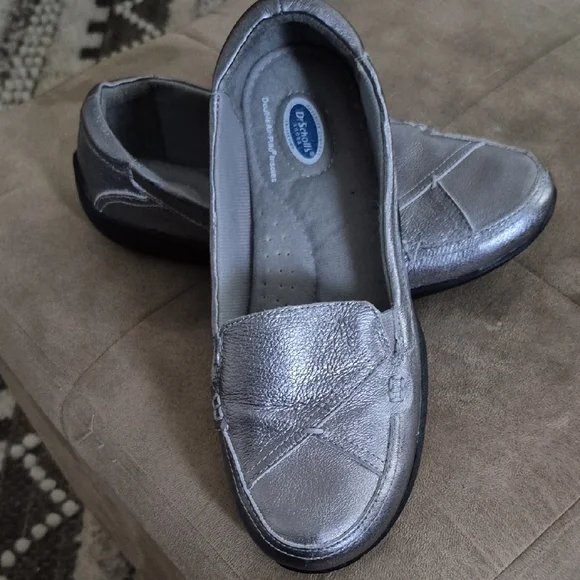Dr Scholls Silver Metallic Shoes Double Air Pillo 7