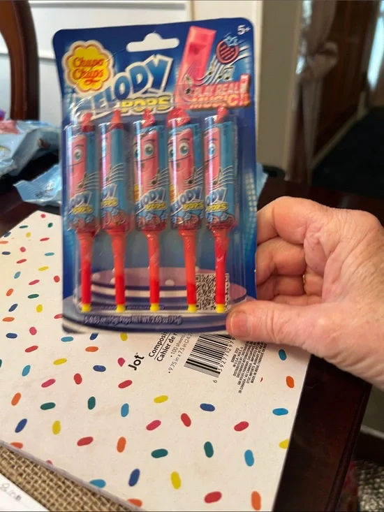 Melody Pops Party Cake Candles - Red & Blue (Pack of 5)