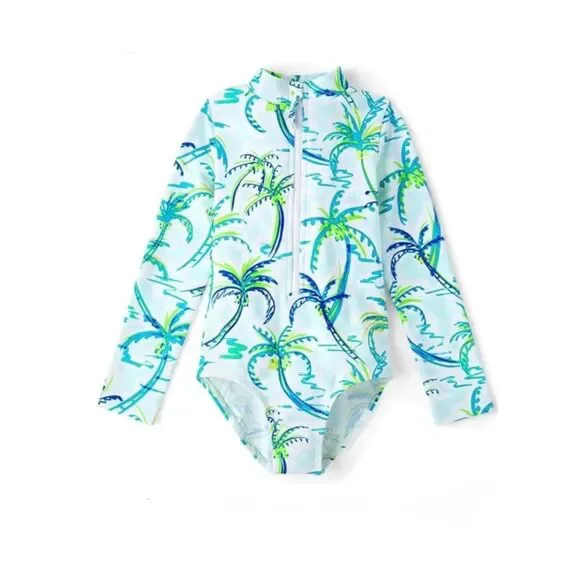 Gymboree Girls Long Sleeve One Piece Swimsuit Size 12