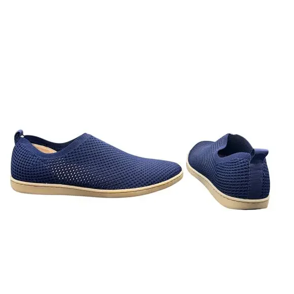 Born Knit Slip On Sneakers Navy Blue Comfort Walking Shoes Women’s 10M