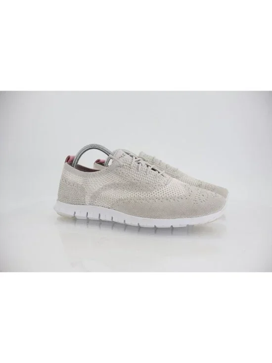 Cole Haan Womens Original Grand Shoes Size 10.5 Gray Stitchlite Knit Wingtip