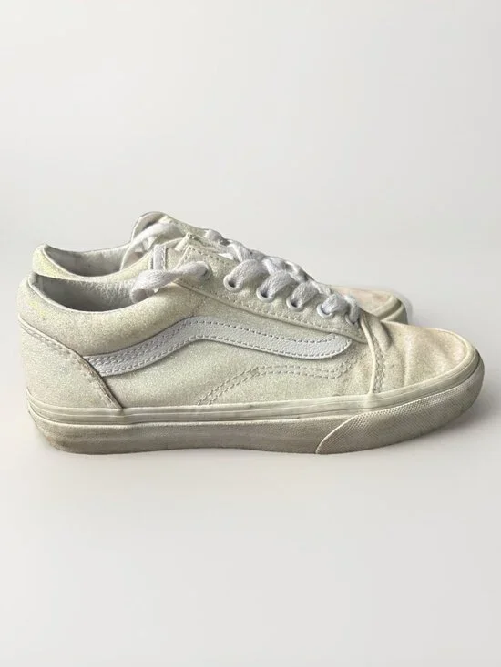 Vans Off the Wall Youth Shoe Size 3 Glitter Sparkle Skater Skateboard