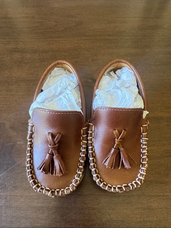 Elephantito Brown Tassel Monaco Toddler Loafer Shoes. Size 6. NWOT.