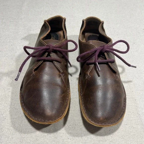 Clarks Artisan‎ Janey Mae Beeswax Brown Leather Lace Up Oxford Shoes Size 6