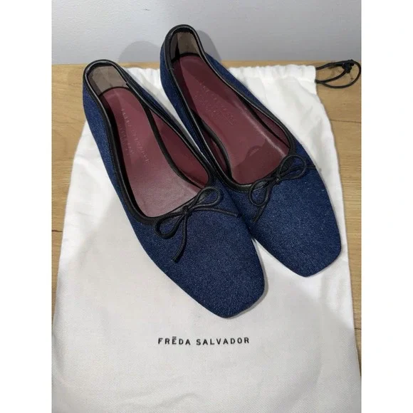 Freda‎ Salvador Jada Ballet Flats Indigo Denim Sz 7 S
