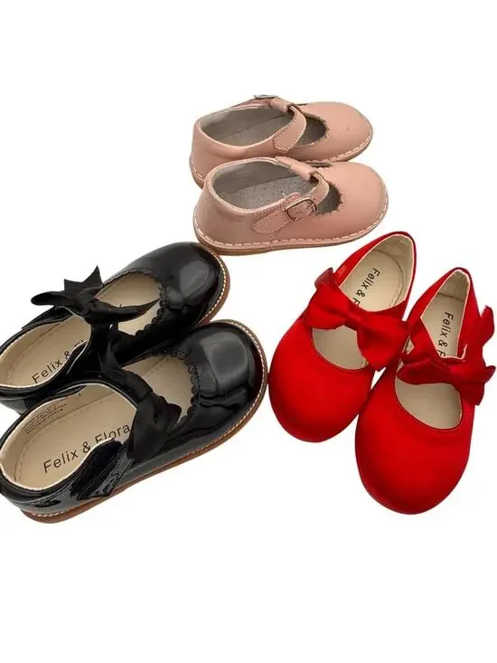 Felix & Flora Toddler Little Girl Mary Jane Dress Shoes Size 7 Bundle